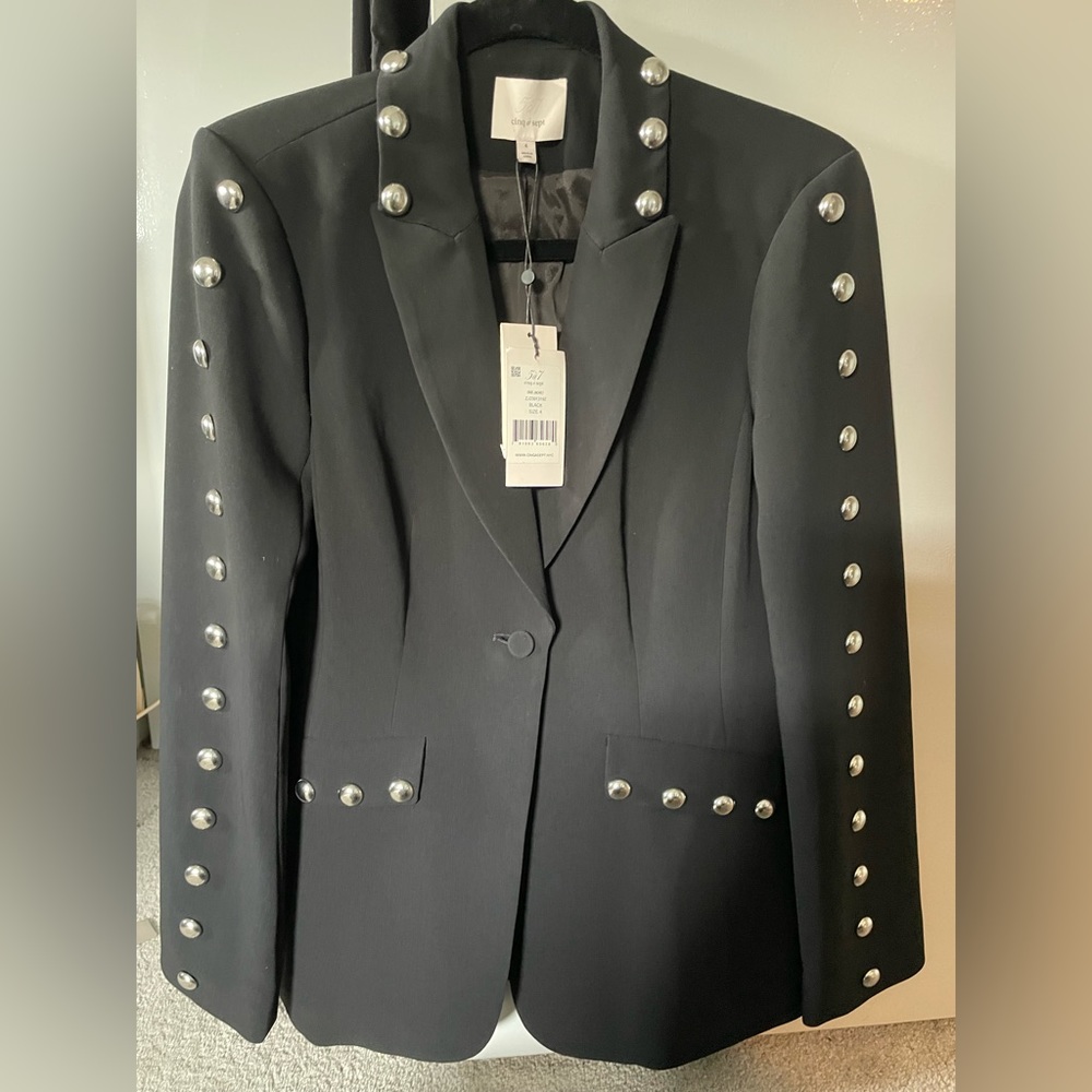 Black blazer with silver studs